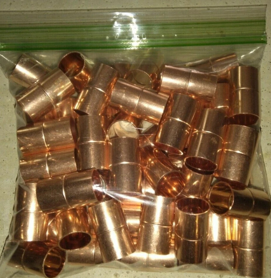 1/2" Copper Coupling C x C Sweat Solder Pressure Standard Plumbing (50 PACK) New