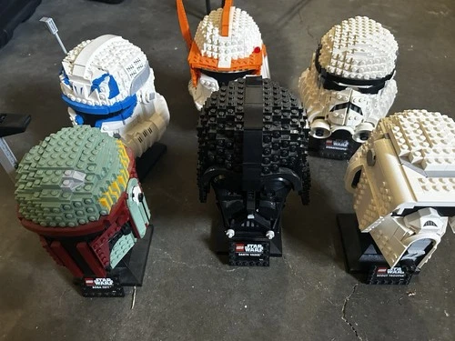 LEGO Star Wars Helmet Collection Complete Set Boba Fett Darth Vader Stormtrooper