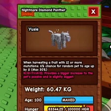 Huge Diamond Panther 🔥Roblox Grow A Garden🔥mutated