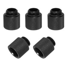 Male to Female Extender Fitting G1/4 x 15mm for Water Cooling System Black 5pcs