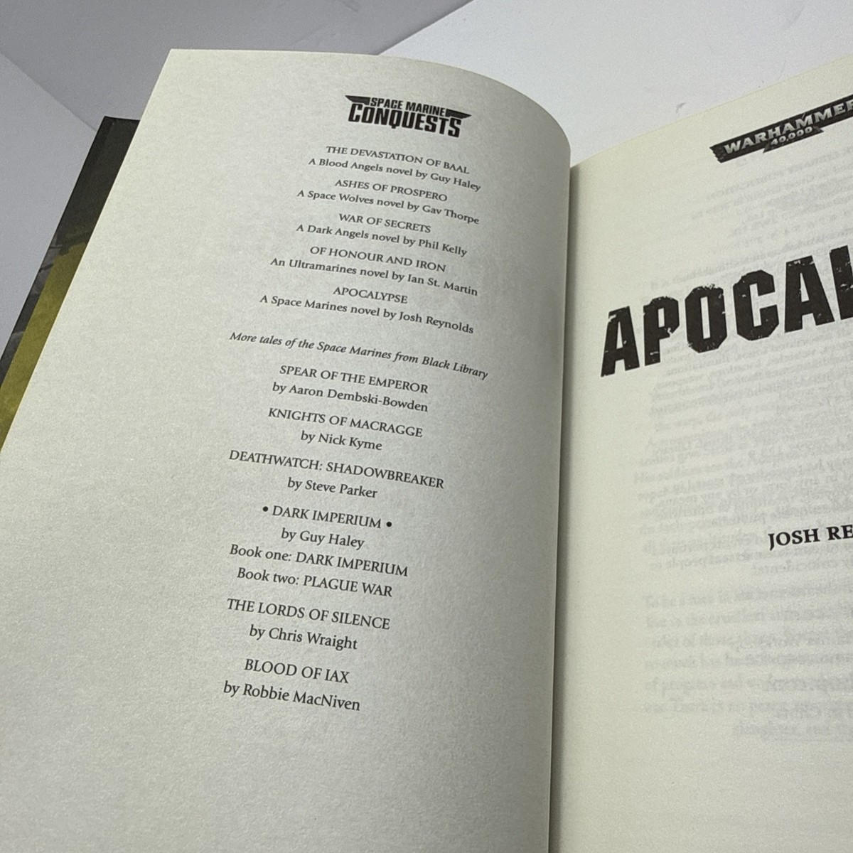 Space Marine Conquests Apocalypse by Josh Reynolds Limited Edition