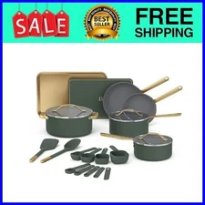 Beautiful 21-Piece Ceramic Nonstick Cookware Set with Pots and Pans, Bakeware