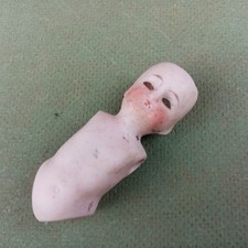 Antike Hertwig Mignonette Puppe Torso, Form 4547 Größe 2, Biskuit, 81 mm, Germany