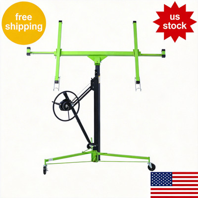 Drywall Rolling Lifter Panel,11ft Hoist Jack Lifter Sheetrock Drywall 150lb