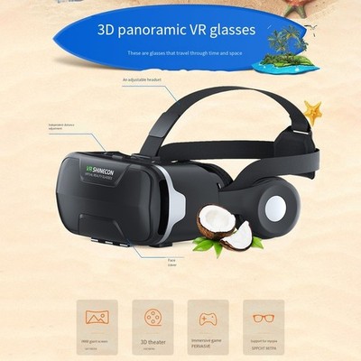 Schlankes schwarzes VR-Headset für verbessertes mobiles Gaming und 3D-Inhaltsan
