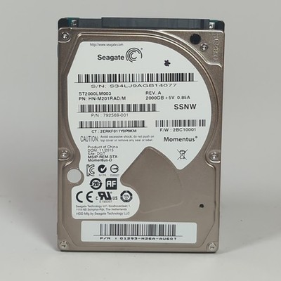 Seagate Momentus 2TB 2.5 SATA 5400RPM HDD ST2000LM003 HN-M201RAD