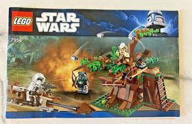 LEGO Star Wars: Ewok Attack 7956 100% Complete w/ Figs, Manual & Box