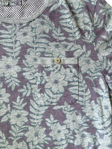 Ted Baker London Men's Floral T-Shirt Size 5 (Extra Large) Gray & Lavender - Picture 4 of 12