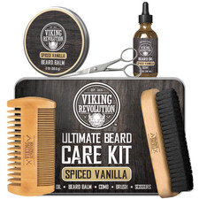 - Ultimate Beard Kit Spiced Vanilla - Beard Grooming Kit for Men with Beard Brus
