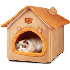 BluGun Cat House Inside Cat Sleeping Tent Dog House Bed Indoor with Non-Slip ...