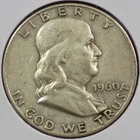 1960-D Franklin 90% Silver Half Dollar (Very Fine Details)