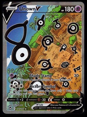 Unown V - 177/195 - Pokemon Silver Tempest Alternate Art Card 