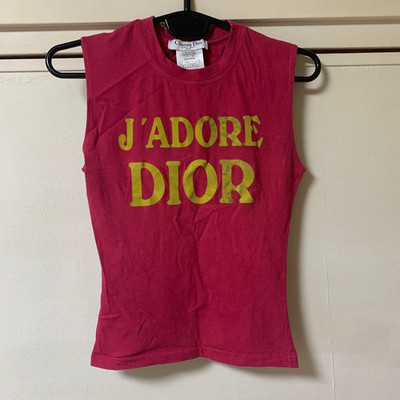 Christian Dior JADORE Vintage Tank Top Größe 36 Schulter 36 cm Länge 52,5 cm ...