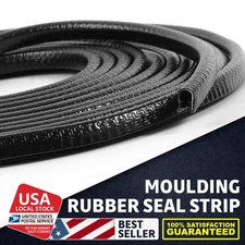 20Ft U Shape Car Door Rubber Seal Strip Hood Trim Edge Moulding Weatherstrip