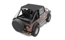Bestop Bikini Traditional Style Black Crush Soft Top for 76-83 Jeep CJ5 52507-01