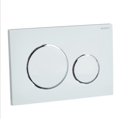 Geberit 115.882.KJ.1 White Chrome Sigma 20 Dual Flush 1.6 / .8 Actuator Plate