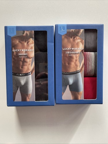 Lucky Brand Boxer Briefs Large 3 Pack X 2 (6 Total Boxers) Men’s Softest Cotton