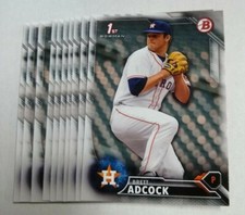 10 2016 Bowman Draft BRETT ADCOCK card lot HOUSTON ASTROS Baseball #49