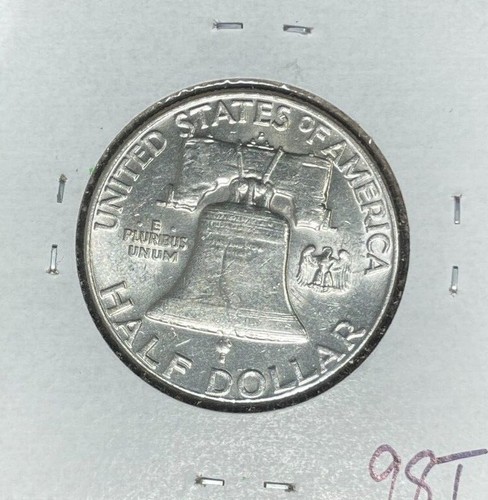 1962-D FRANKLIN SILVER HALF DOLLAR ~ BU ~BEAUTIFUL COIN~ - Picture 2 of 2