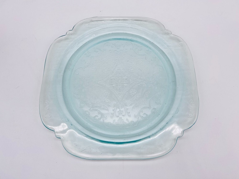 Vintage Indiana Glass Teal Green 10-3/8