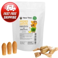 Drone Larvae Homogenate Suppositories 10 pcs 100% Natural Relief Men and Women 