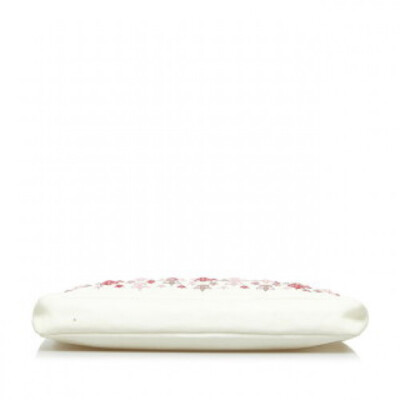 Jimmy Choo] Zena Star Studs Clutch Bag Second Bag White Leather