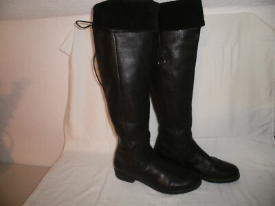 Marko Polo Stiefel Kniehöhe schwarz Leder Gr.38