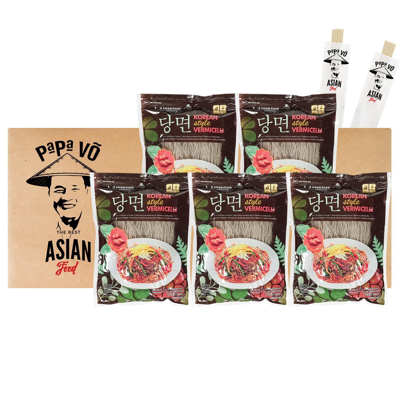 Hosaku Süßkartoffelnudeln 5x500g Sweet Potato Vermicelli Japchae Hot Pot Vermice