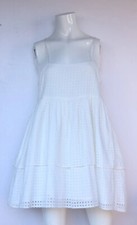 Urban Outfitters Women’s Size US8 Med White Sundress Layered Cotton Eyelet Mini