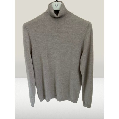 ASOS Merino Wool Knitted Turtleneck Pullover Sweater Dusty Pink