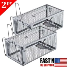2 Pack Mouse Traps Rat Trap Rodent Trap Live Catch Cage Easy to Set Up and Reuse