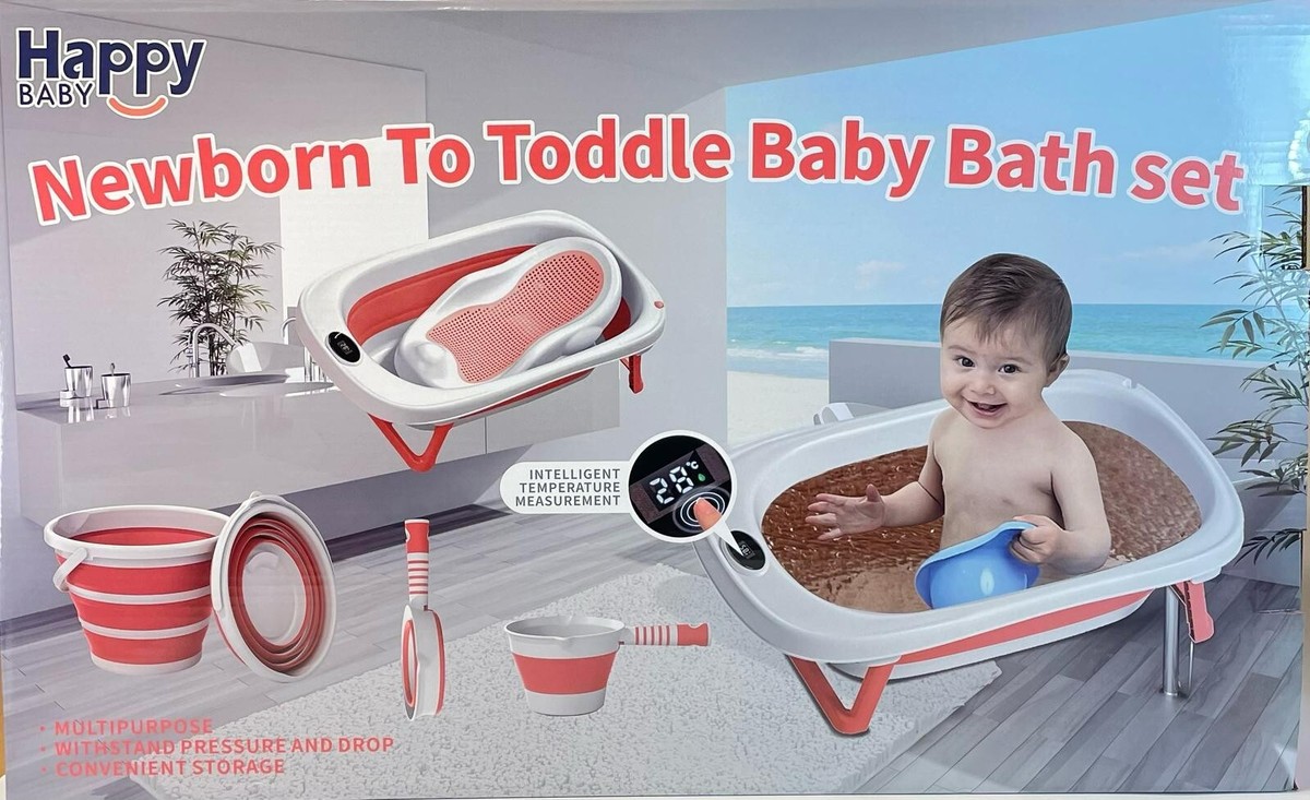 in Foldable Collapsible Toddler Bath Tub Multifunctional Bath