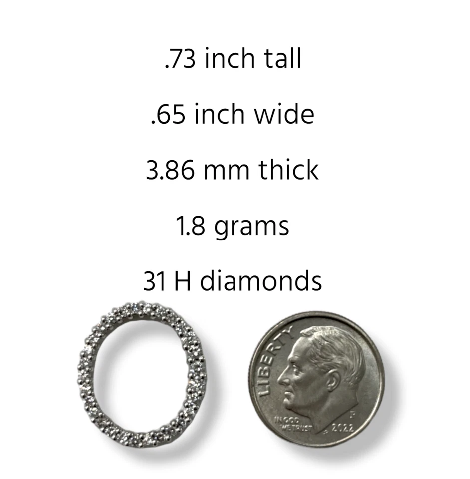 Colgante de eternidad de diamantes de oro blanco de 14k Foto 2 de 4