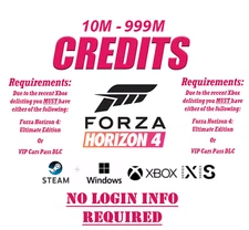 Forza Horizon 4 | 10M-999M CREDITS - 100% Safe - XBOX ONE+X|S - PC - STEAM