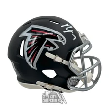 Bijan Robinson Autographed Atlanta Falcons Speed Mini Football Helmet - BAS