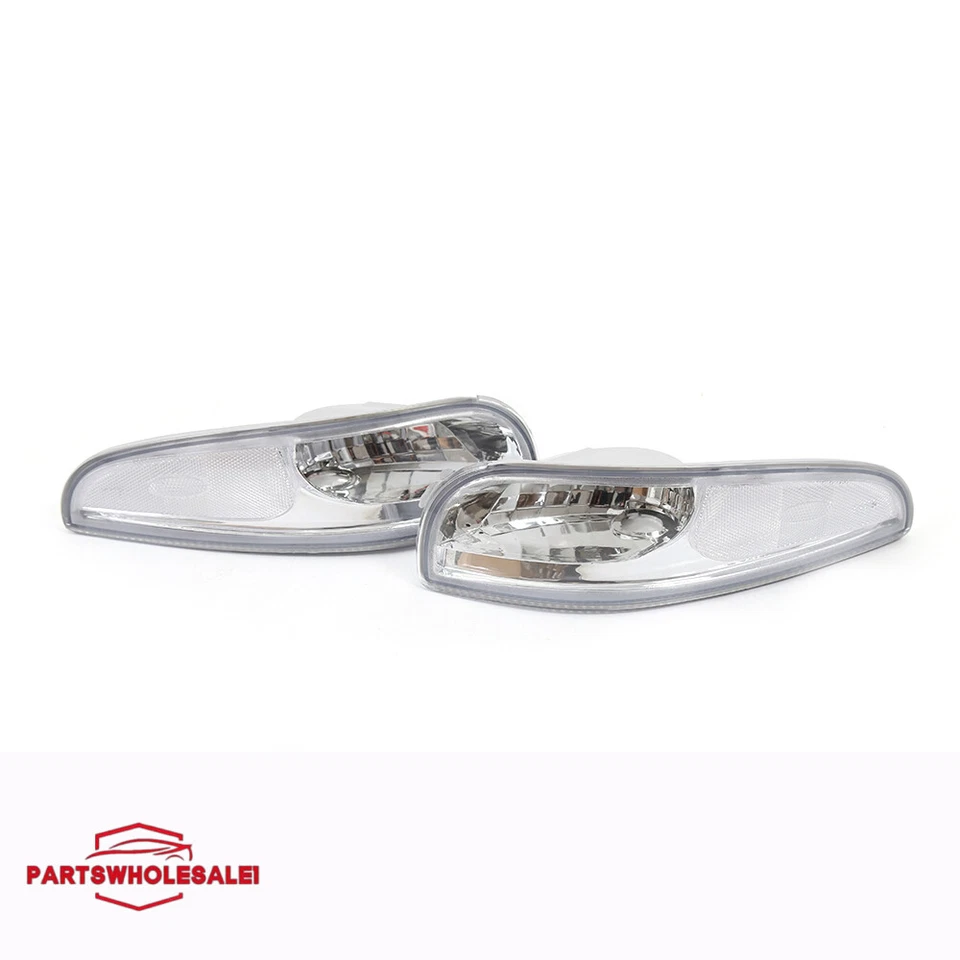 Fit 1997-04 Chevy Corvette C5 Bumper Corner Signal Turning Light Chrome Housing Foto 2 de 4