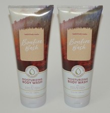 2 BATH  BODY WORKS BONFIRE BASH MOISTURIZING WASH SHOWER GEL 10 OZ SHEA BUTTER