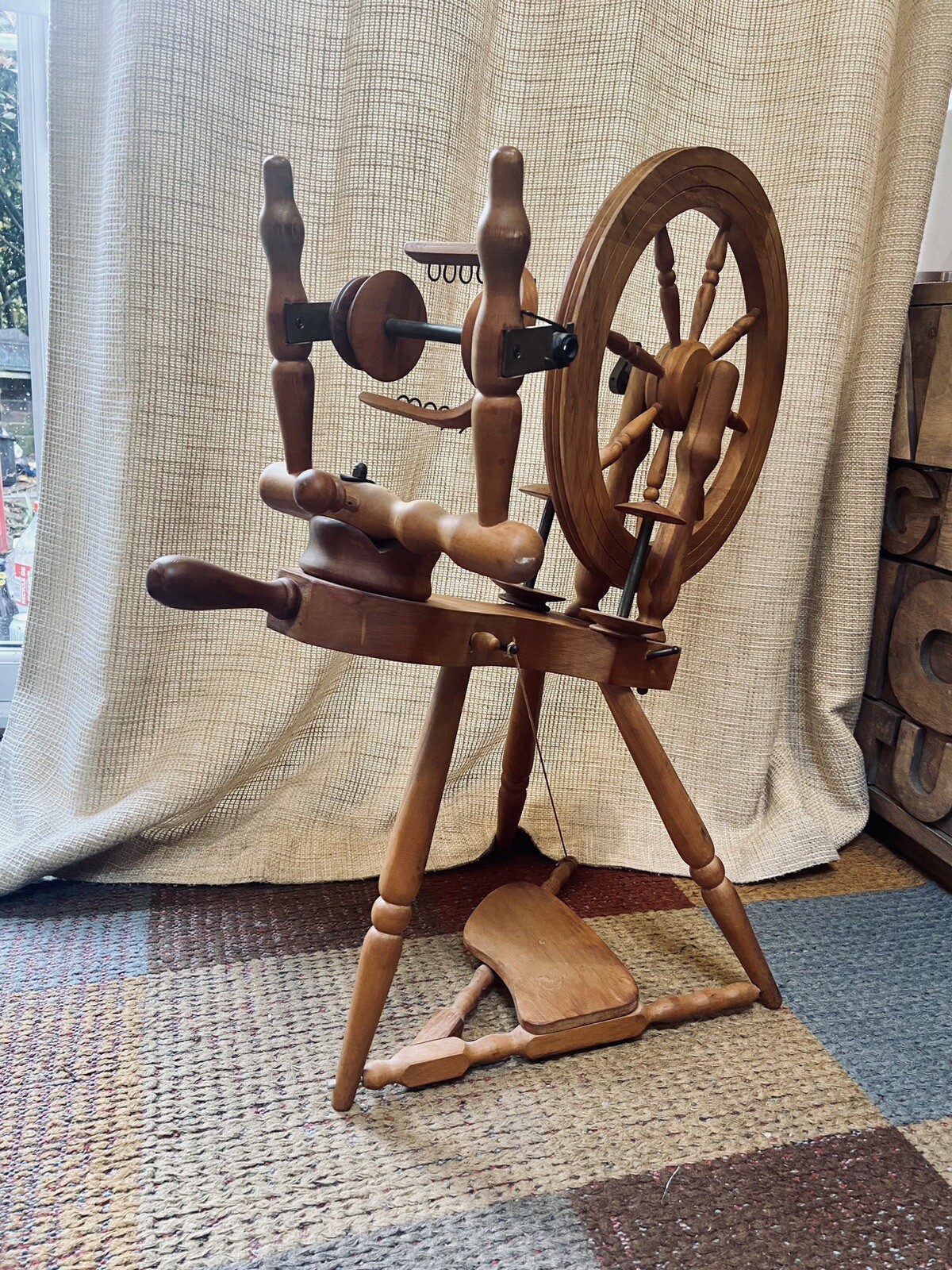 Vintage Pipy Spinning Wheel eBay