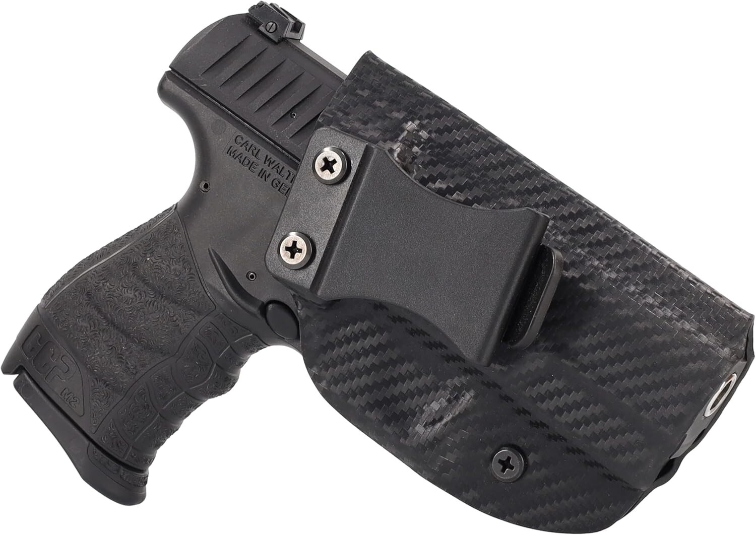 Premium Right-Hand IWB Holster - Custom Fit Black Carbon Fiber for Walther P22
