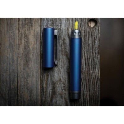 TEC Accessories Hi-MARKR w/Clip Blue Titanium Black Ink Yellow Highlighter