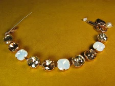MARIANA BRACELET SWAROVSKI CRYSTALS OPAL CHAMPAGNE TENNIS Bridal Gift Christmas