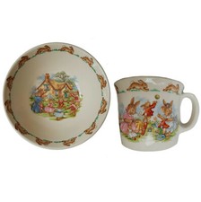 Royal Doulton Bunnykins Infant's Set - Cup and Cereal Bowl Fine Bone China