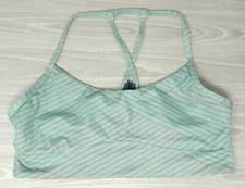 prAna sz Small Wander Often Yoga Sports Bra Green Grey Strappy Cutout W1120211