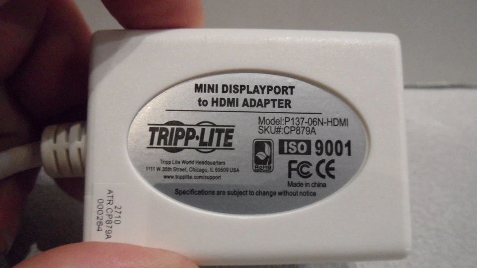 Tripp Lite P137-06N-HDMI Keyspan Mini DisplayPort To HDMI Adapter P137-06N-HDMI - Image 3 of 4