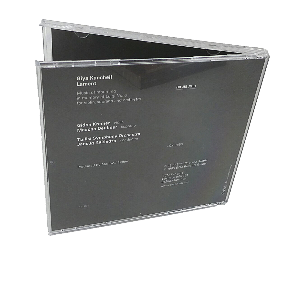 Giya Kancheli, Gidon Kremer – Lament, Germany 1999 CD ECM New Series 1656 Giya Kancheli, Gidon Kremer – Lament, Germany 1999 CD ECM New Series 1656