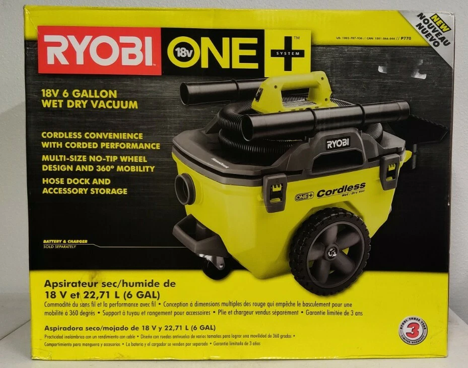 Ryobi wet 2024 dry vac cordless