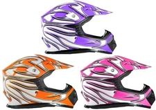 Youth Kids Motocross Helmet Pink Purple Orange ATV UTV MX Enduro Child Off-Road 