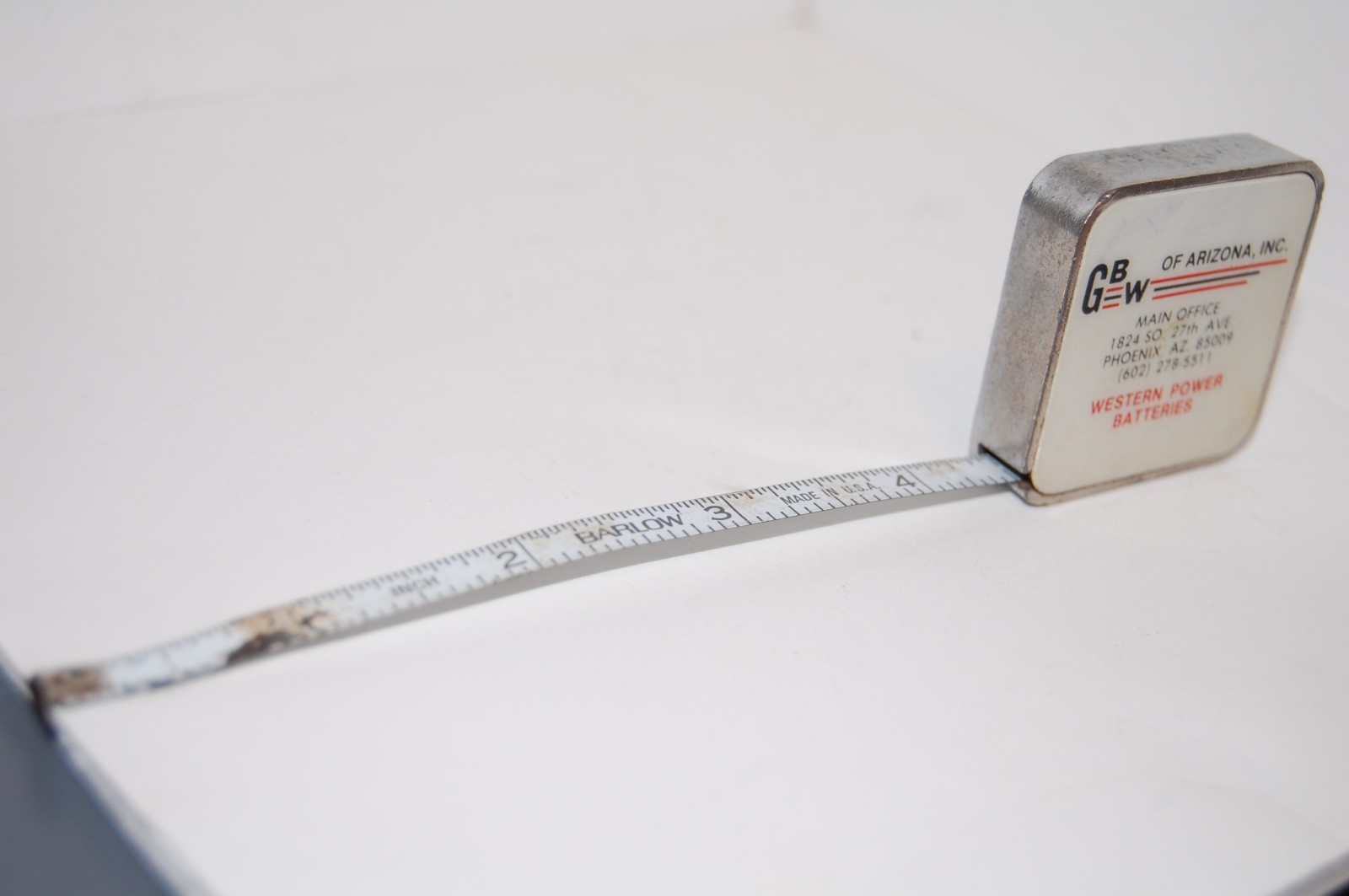 Vintage Barlow Tape Measure - GBW of Arizona - Western Power Batteries