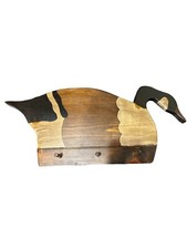 Wooden Canada Goose Americana Folk Art Coat Hanger Handmade