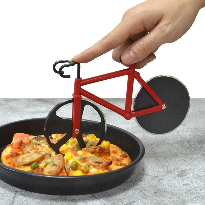 Motorcycle Pizza Cutter Stainless Steel Wheel Cake Cutting Knife Kitchen Tool..
Opens in a new windo